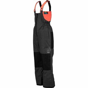 Lewro BONIFACE Dětské lyžařské kalhoty, Tmavě šedá,Černá,Oranžová, velikost 104-110