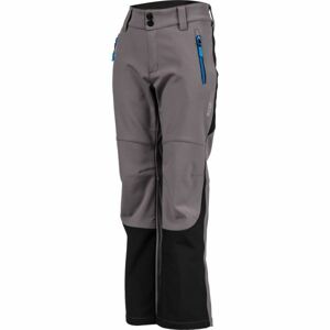 Lewro DAYK Dětské softshellové kalhoty, šedá, velikost 140-146
