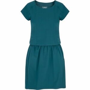 Loap UMBRIA Dámské outdoorové šaty, tmavě zelená, velikost XS