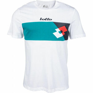 Lotto ATHLETICA OPTICAL TEE JS Pánské tričko, Bílá,Mix,Černá, velikost