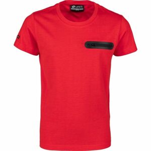 Lotto HARIAN Chlapecké triko s krátkým rukávem, červená, veľkosť 128/134