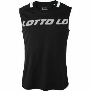 Lotto LOGO V TEE SL JS Pánské triko bez rukávů, černá, velikost XL