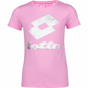Lotto SMART G TEE JS Dívčí tričko, Růžová,Bílá, velikost
