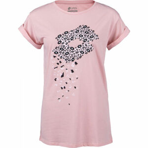 Lotto TEE ANIMALIER W JS Dámské tričko, Růžová,Černá, velikost