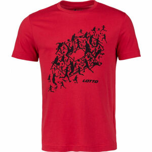 Lotto TEE LOSANGA PLUS III JS Pánské tričko, Červená,Černá, velikost