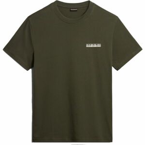 Napapijri S-WARHOLM Pánské tričko, khaki, velikost XL