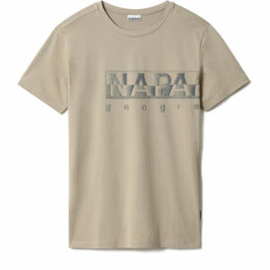 Napapijri SALLAR LOGO Béžová XL - Pánské tričko