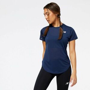 New Balance ACCELERATE SS TOP Dámské sportovní triko, tmavě modrá, velikost M