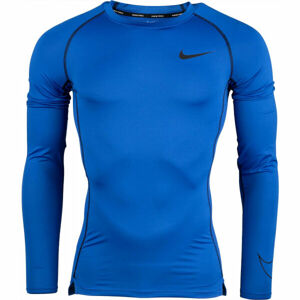 Nike NP DF TIGHT TOP LS M Pánské triko s dlouhým rukávem, modrá, velikost XXL