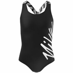 Nike SCRIPT LOGO Dívčí jednodílné plavky, černá, velikost M