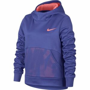 Nike NK THERMA HOODIE PO ENERGY fialová XS - Dívčí sportovní mikina
