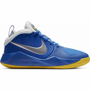 Nike TEAM HUSTLE D9 Dětská basketbalová obuv, modrá, velikost 38.5