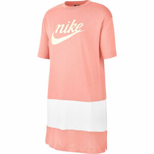 Nike SPORTSWEAR VARSITY Dámské šaty, Lososová,Bílá,Žlutá, velikost