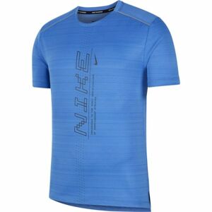 Nike DRY MILER SS PO GX FF M modrá L - Pánské běžecké tričko