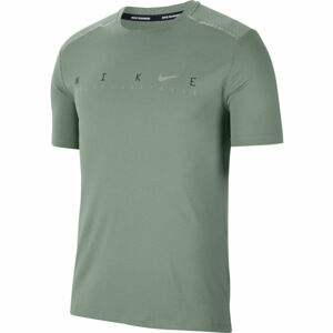 Nike DRY MILER SS TECH PO FF M zelená M - Pánské tréninkové tričko