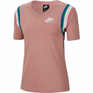 Nike SPORTSWEAR HERITAGE Dámské tričko, růžová, velikost