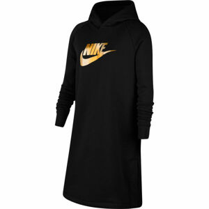 Nike NSW SHINE GX HD DRESS PR G Dívčí šaty, černá, velikost S