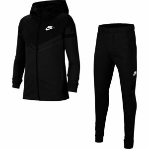 Nike NSW POLY WVN OVRLY TRACKSUIT U Dětská sportovní souprava, Černá,Bílá, velikost M