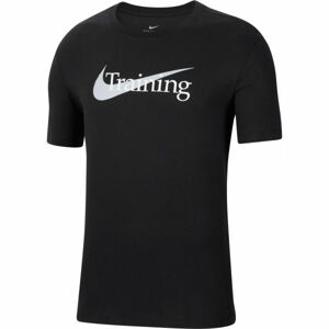 Nike DFC TEE SW TRAINING Pánské tréninkové tričko, Černá,Bílá, velikost