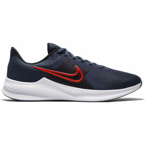 Nike DOWNSHIFTER 11 Pánská běžecká obuv, Tmavě modrá,Červená,Bílá, velikost 8.5