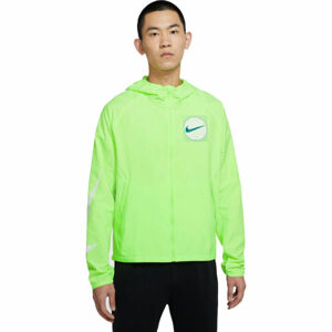 Nike ESSNTL JKT WR GX M Pánská běžecká bunda, Reflexní neon,Bílá, velikost XXL
