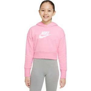 Nike SPORTSWEAR CLUB Dívčí mikina, růžová, velikost L