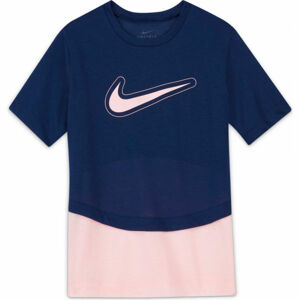 Nike DRY TROPHY Dívčí tréninkové tričko, tmavě modrá, veľkosť L