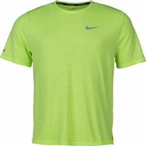 Nike DRI-FIT MILER Pánské běžecké tričko, zelená, velikost L