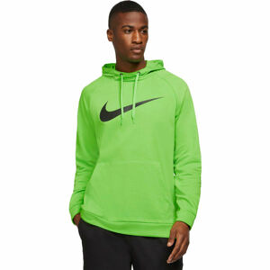 Nike DRY HOODIE PO SWOOSH M Pánská tréninková mikina, světle zelená, velikost L