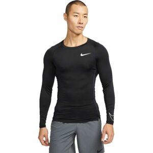 Nike NP DF TIGHT TOP LS M Pánské triko s dlouhým rukávem, černá, velikost L