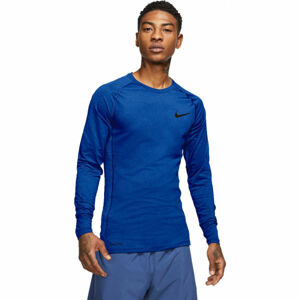 Nike NP TOP LS TIGHT M Pánské tričko s dlouhým rukávem, modrá, velikost XXL