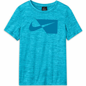 Nike DRY HBR SS TOP B Chlapecké tréninkové tričko, tyrkysová, velikost L