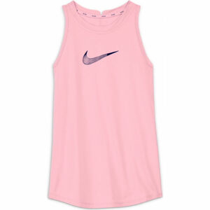 Nike DRI-FIT TROPHY Dívčí sportovní tílko, Růžová,Černá, velikost