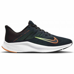 Nike QUEST 3 Pánská běžecká obuv, Černá,Reflexní neon,Bílá, velikost 9.5