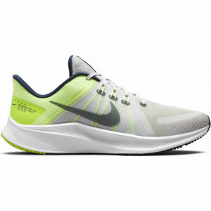 Nike QUEST 4 Pánská běžecká obuv, Bílá,Černá,Světle zelená, velikost 8.5