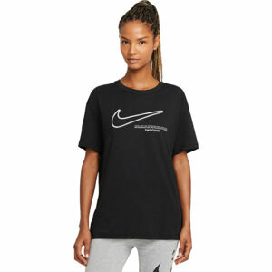 Nike NSW TEE BOY SWOOSH W Dámské tričko, černá, velikost L