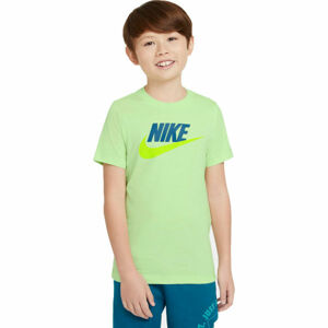 Nike NSW TEE FUTURA ICON TD B Chlapecké tričko, Světle zelená,Modrá, velikost L
