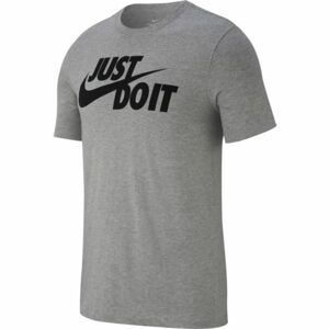 Nike NSW TEE JUST DO IT SWOOSH šedá S - Pánské triko