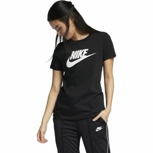 Nike NSW TEE ESSNTL ICON FUTURA Dámské tričko, černá, velikost S