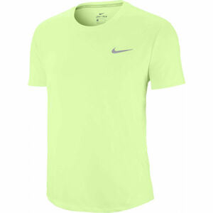 Nike MILER TOP SS Dámské tričko, Reflexní neon,Stříbrná, velikost XS