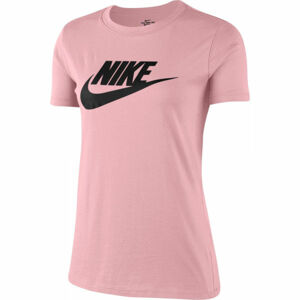 Nike NSW TEE ESSNTL ICON FUTURA Růžová XS - Dámské tričko