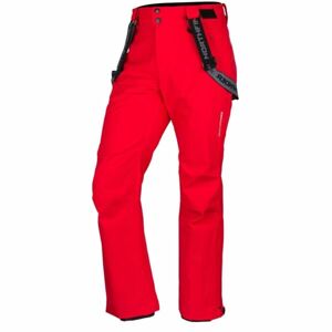 Northfinder BRIAR Pánské lyžařské kalhoty, červená, velikost