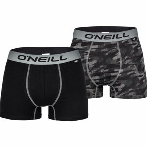 O'Neill MEN BOXER CAMOUFLAGE Pánské boxerky, Tmavě šedá,Černá, velikost L