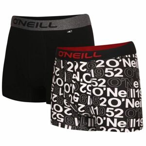 O'Neill BOXER ALL OVER & PLAIN 2-PACK Pánské boxerky, černá, velikost M