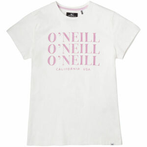 O'Neill LG ALL YEAR SS T-SHIRT Dívčí tričko, Bílá,Růžová, velikost
