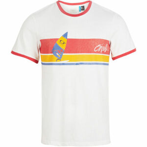 O'Neill LM SOLO SURFER T-SHIRT Pánské tričko, Bílá,Oranžová, velikost M