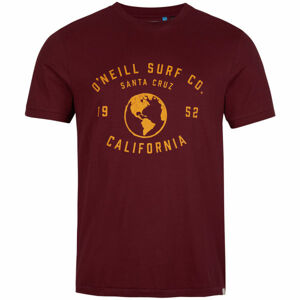 O'Neill LM WORLD T-SHIRT Pánské tričko, Vínová,Žlutá, velikost
