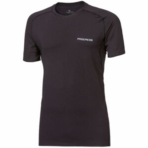 PROGRESS ARROW MAN Pánské běžecké triko, černá, velikost M