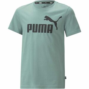 Puma ESS LOGO TEE B Chlapecké triko, zelená, velikost 140