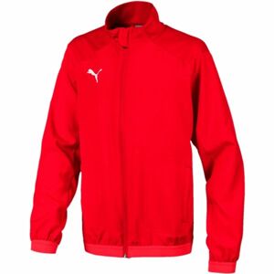 Puma LIGA SIDELINE JACKET JR Chlapecká sportovní bunda, červená, velikost 140